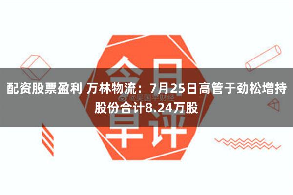 配资股票盈利 万林物流：7月25日高管于劲松增持股份合计8.24万股