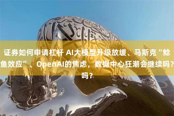 证券如何申请杠杆 AI大模型升级放缓、马斯克“鲶鱼效应”、OpenAI的焦虑，数据中心狂潮会继续吗？