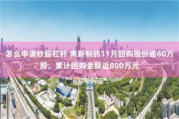 怎么申请炒股杠杆 南新制药11月回购股份逾60万股，累计回购金额近800万元